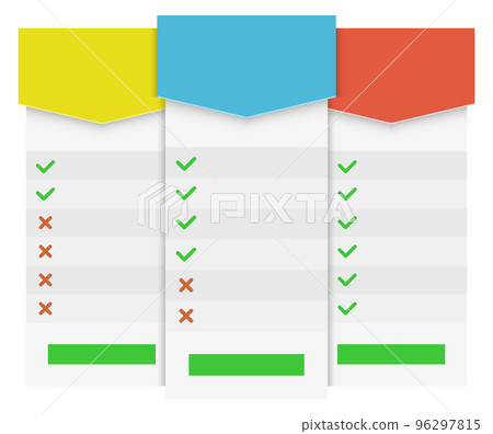 Price comparison menu template. Blank web page Price comparison menu template. Blank web page 96297815