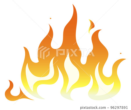 Fire decal. Gradient flame symbol. Burning icon Fire decal. Gradient flame symbol. Burning icon 96297891