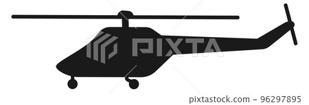 Flying helicopter. Aircraft black icon. Air transport Flying helicopter. Aircraft black icon. Air transport 96297895