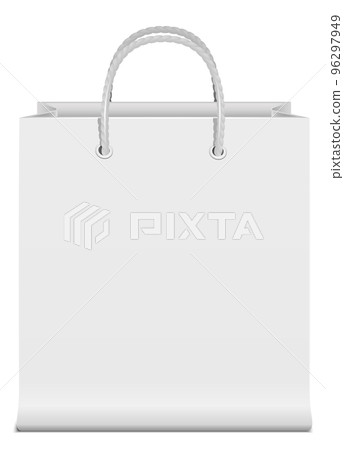 Realistic shopping bag. White blank paper mockup 96297949