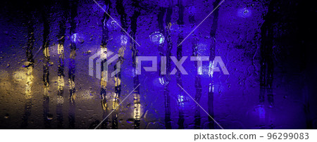 Background of misted glass. Christmas lights Background of misted glass. Christmas lights 96299083