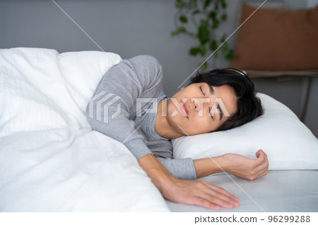 young man sleeping young man sleeping 96299288