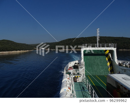 Ferryboat Valbiska-Merag, connection from the shore to Krk island, Croatia Ferryboat Valbiska-Merag, connection from the shore to Krk island, Croatia 96299962