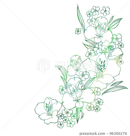 green flower frame 2 96300278