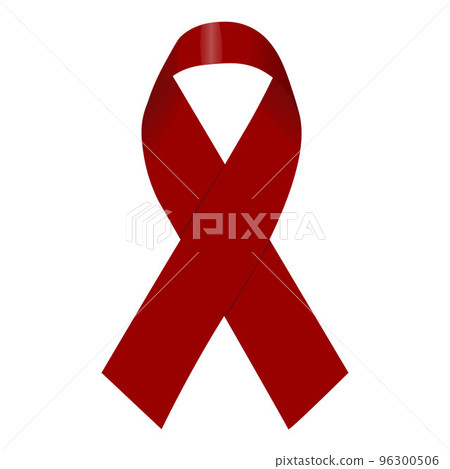 dark red ribbon as a sign problem of amyloidosis. 96300506