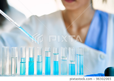 Test tubes with liquid in modern laboratory 96302065