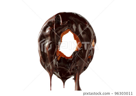Old fashioned donuts with melted chocolate Old fashioned donuts with melted chocolate 96303011