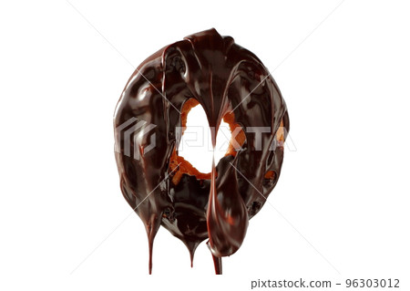 Old fashioned donuts with melted chocolate Old fashioned donuts with melted chocolate 96303012