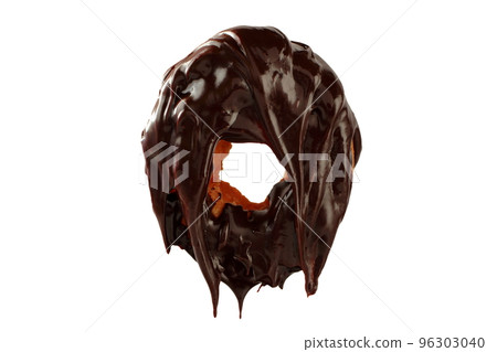 Old fashioned donuts with melted chocolate Old fashioned donuts with melted chocolate 96303040