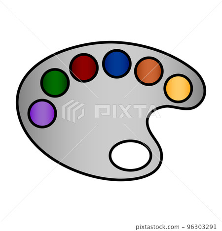 Palette icon on white. Palette icon on white. 96303291