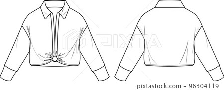 Template jersey collar vector illustration flat design outline template  clothing collection in 2023