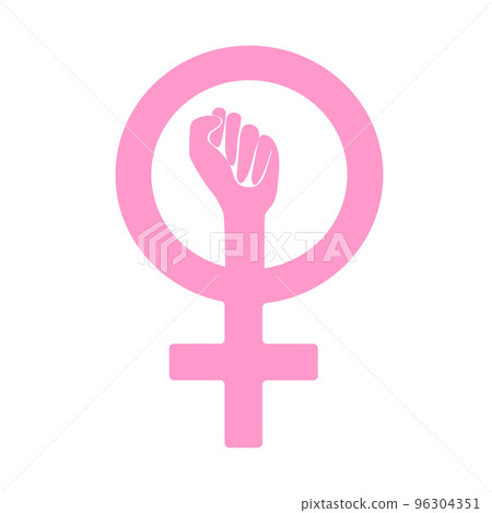 Women's independence logo. Feminism icon. Vector illustration to create your design Women's independence logo. Feminism icon. Vector illustration to create your design 96304351