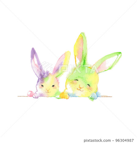 rainbow rabbit, sister rainbow rabbit, sister 96304987