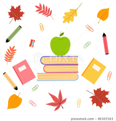 Educational materials for school. Vector illustration isolated on white background 96305563