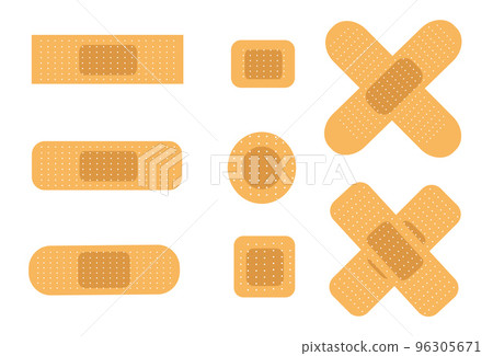 Creative vector illustration of an elastic medical band-aid isolated on a white background. Vector illustration 96305671