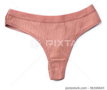 String female panties isolated on white background. 96306683