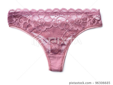 Women's string lace panties on a white background 96306685