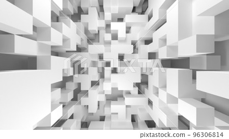Business Cube Simple Abstract White [提供不同版本] 96306814