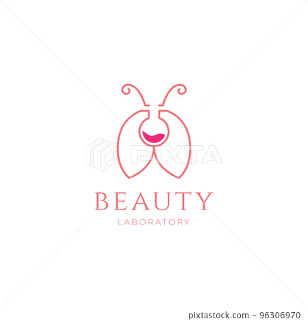 butterfly with drop water perfume minimalist logo design vector butterfly with drop water perfume minimalist logo design vector 96306970