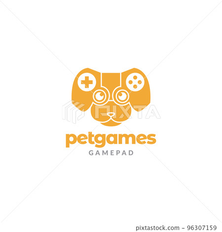 game pad with dog modern logo design vector 96307159