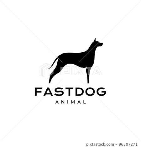 dog Dobermann modern clean logo design vector 96307271