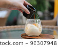 Affogato coffee with ice cream 96307948