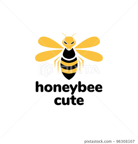 flying honey bee colorful modern logo design flying honey bee colorful modern logo design 96308107