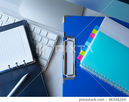 Business image of binder, documents, notebook, personal computer Business image of binder, documents, notebook, personal computer 96308269