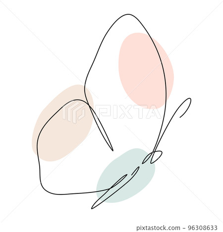 Butterfly continuous one line drawing. 96308633