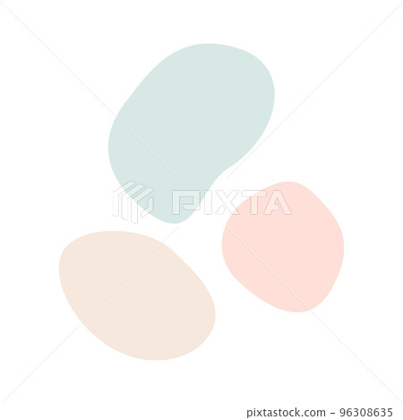 Abstract liquid blob round pastel color shapes set. 96308635