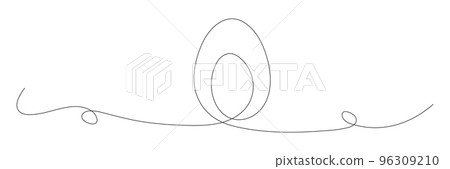 Egg continuous one line drawing. 96309210