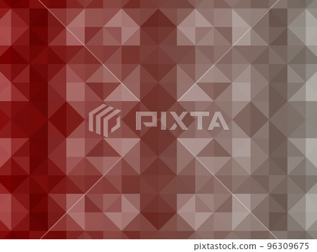 Dark red color. Abstract mosaic background. Chaotically scattered shapes of different colors, pixel pattern. Colorful geometric backdrop. 96309675