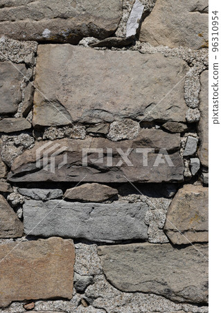 Handmade wall texture with stones and cement, Appennini, Italy 96310954