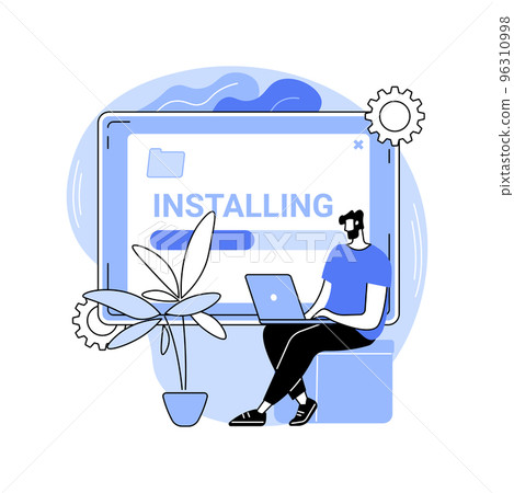 Software installation isolated cartoon vector illustrations. 96310998