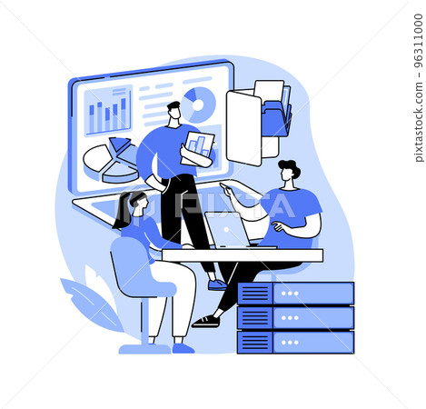 Database software isolated cartoon vector illustrations. 96311000