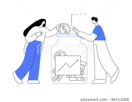 Fundraising abstract concept vector illustration. 96311008