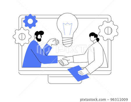 Collaboration abstract concept vector illustration. 96311009