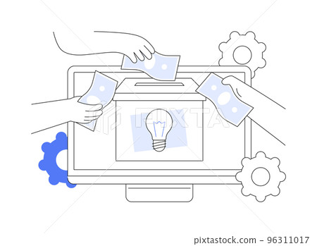 Donation abstract concept vector illustration. 96311017
