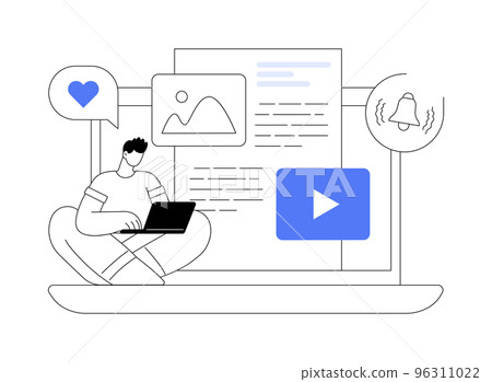 Blog articles abstract concept vector illustration. Blog articles abstract concept vector illustration. 96311022