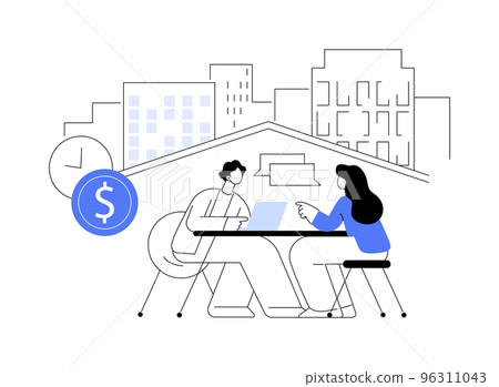 On-demand urban workspace abstract concept vector illustration. 96311043