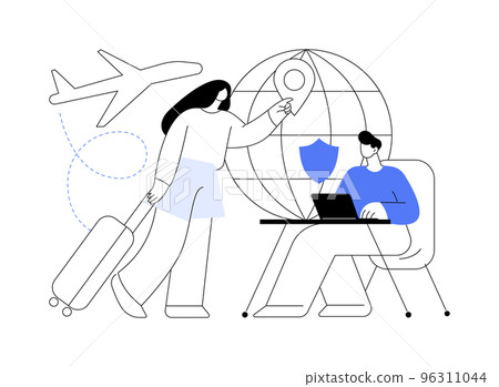 Global travelling abstract concept vector illustration. Global travelling abstract concept vector illustration. 96311044