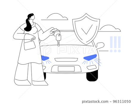Car alarm system abstract concept vector illustration. 96311050
