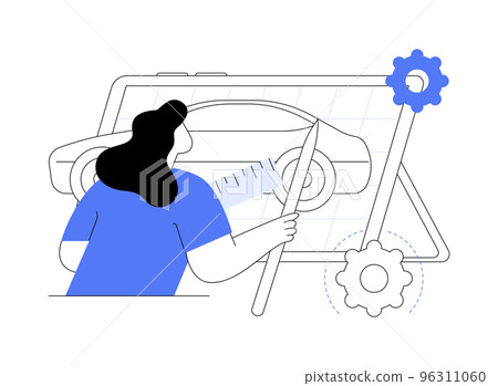 Industrial design abstract concept vector illustration. 96311060