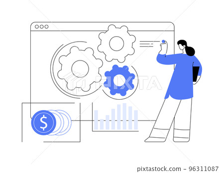 Business process automation abstract concept vector illustration. 96311087
