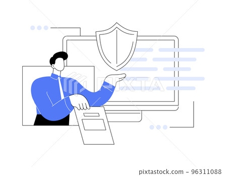 General data protection regulation abstract concept vector illustration. 96311088