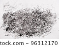 Abstract black white texture on white paper 96312170