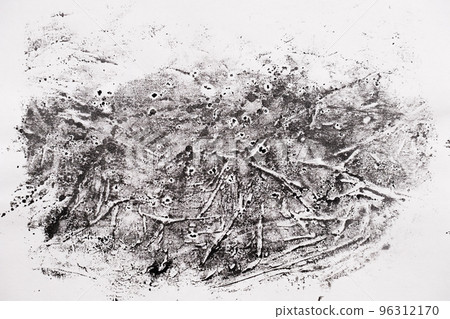 Abstract black white texture on white paper 96312170