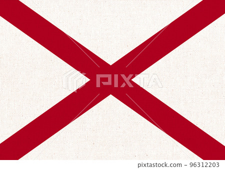Flag of American state Alabama. Symbol of Alabama. Fabric Texture Flag of American state Alabama. Symbol of Alabama. Fabric Texture 96312203