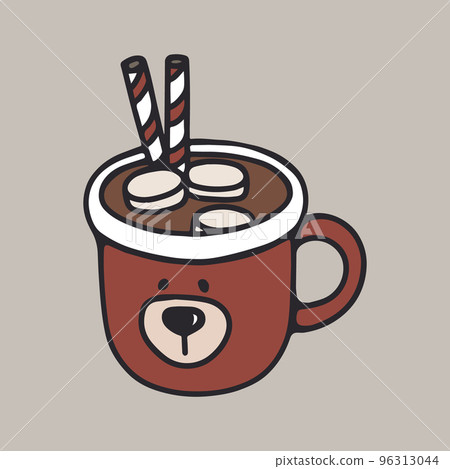 Mug of cocoa vector illustration. Mug of cocoa vector illustration. 96313044