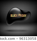 Black Friday Sale Premium Badge with Gold 96313058